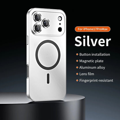 For iPhone 17 Pro Max Air 16 15 14 13 12 Metalic Magnetic Case with Lens Cover