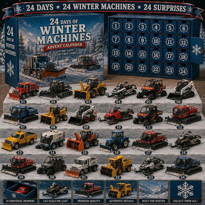 ❄️ 24 Days of Winter Machines 🎄 Die-Cast Vehicle Advent Calendar