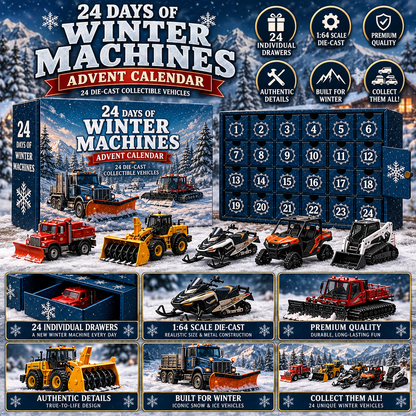 ❄️ 24 Days of Winter Machines 🎄 Die-Cast Vehicle Advent Calendar