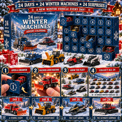 ❄️ 24 Days of Winter Machines 🎄 Die-Cast Vehicle Advent Calendar