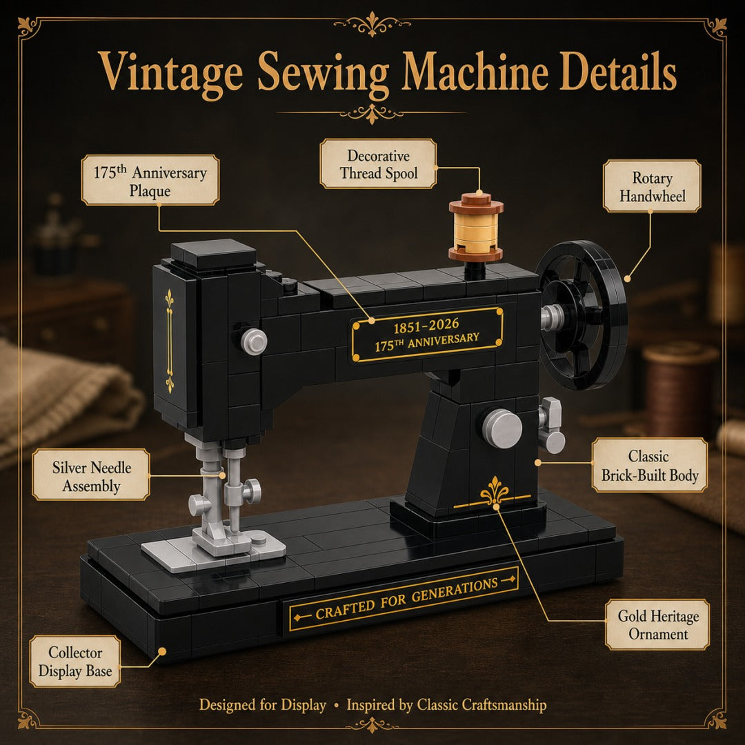 🧵Sewing Machine Brick Building Set 175th Anniversary Collector Edition
