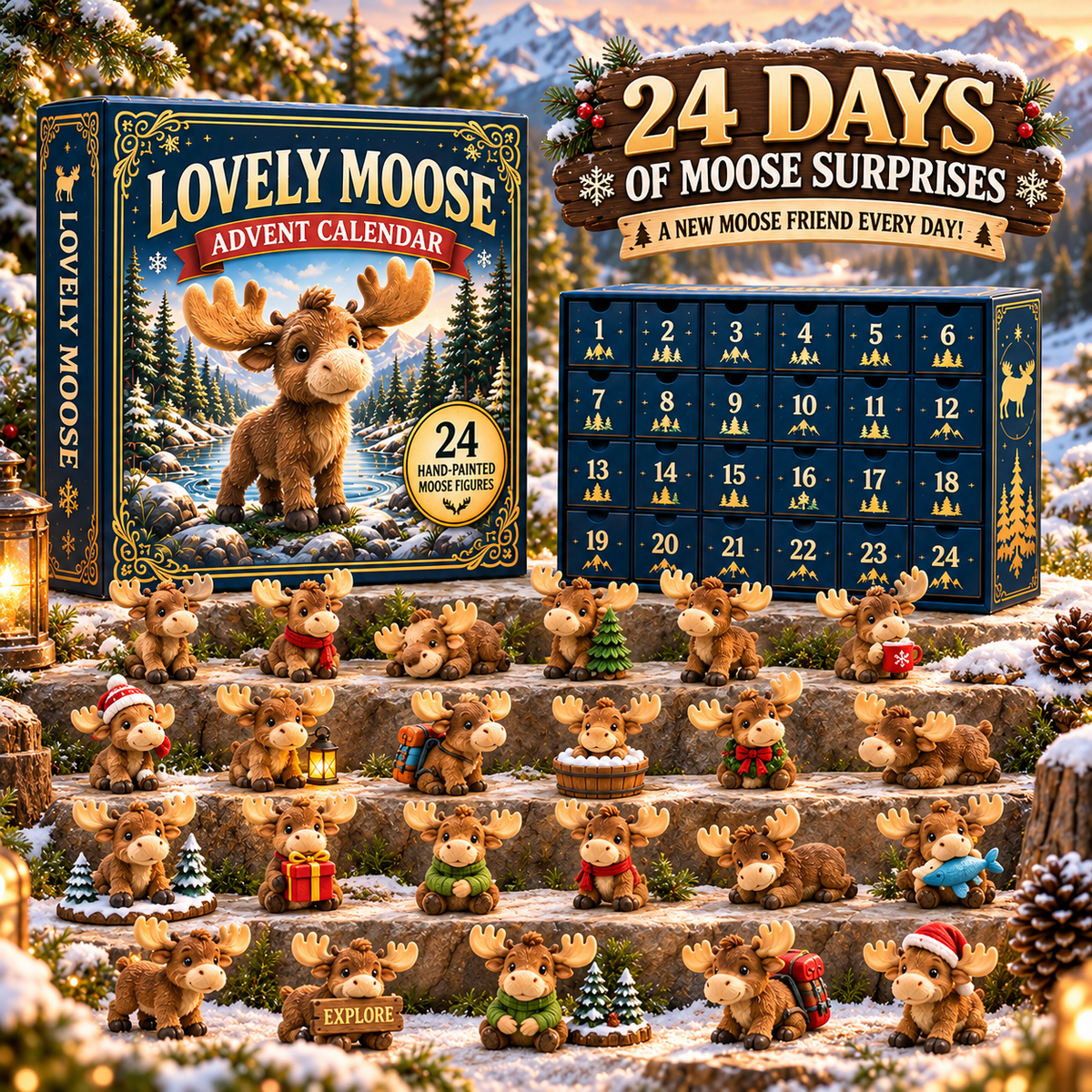 Lovely Moose Advent Calendar 🎄 24 Days of Adorable Woodland Surprises