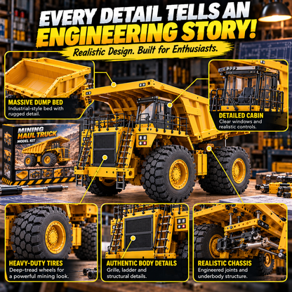 🚜 Mining Haul Truck Model Kit ⚙️ Build Your Own Heavy-Duty Mining Truck