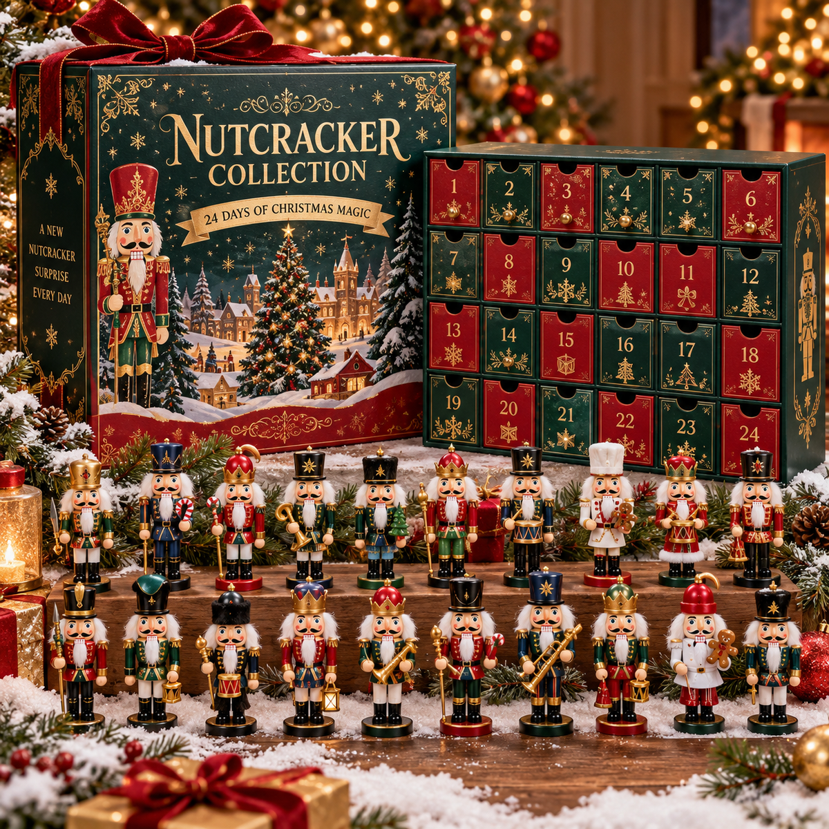 🎄 Nutcracker Collection – 24 Days of Christmas Magic Advent Calendar 🎁 | Mini Nutcracker Soldier Collectibles