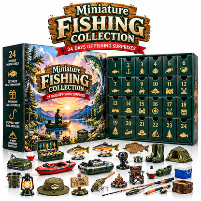 🎣 Miniature Fishing Collection – 24 Days of Fishing Surprises Advent Calendar 🎄 | Christmas Gift for Fishing Lovers
