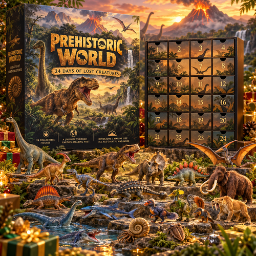 🦕 Prehistoric World – 24 Days of Lost Creatures Advent Calendar 🎄 | Dinosaur & Prehistoric Animal Collection
