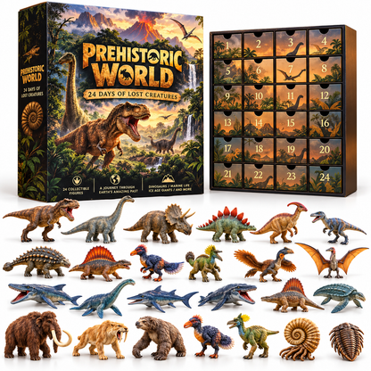 🦕 Prehistoric World – 24 Days of Lost Creatures Advent Calendar 🎄 | Dinosaur & Prehistoric Animal Collection
