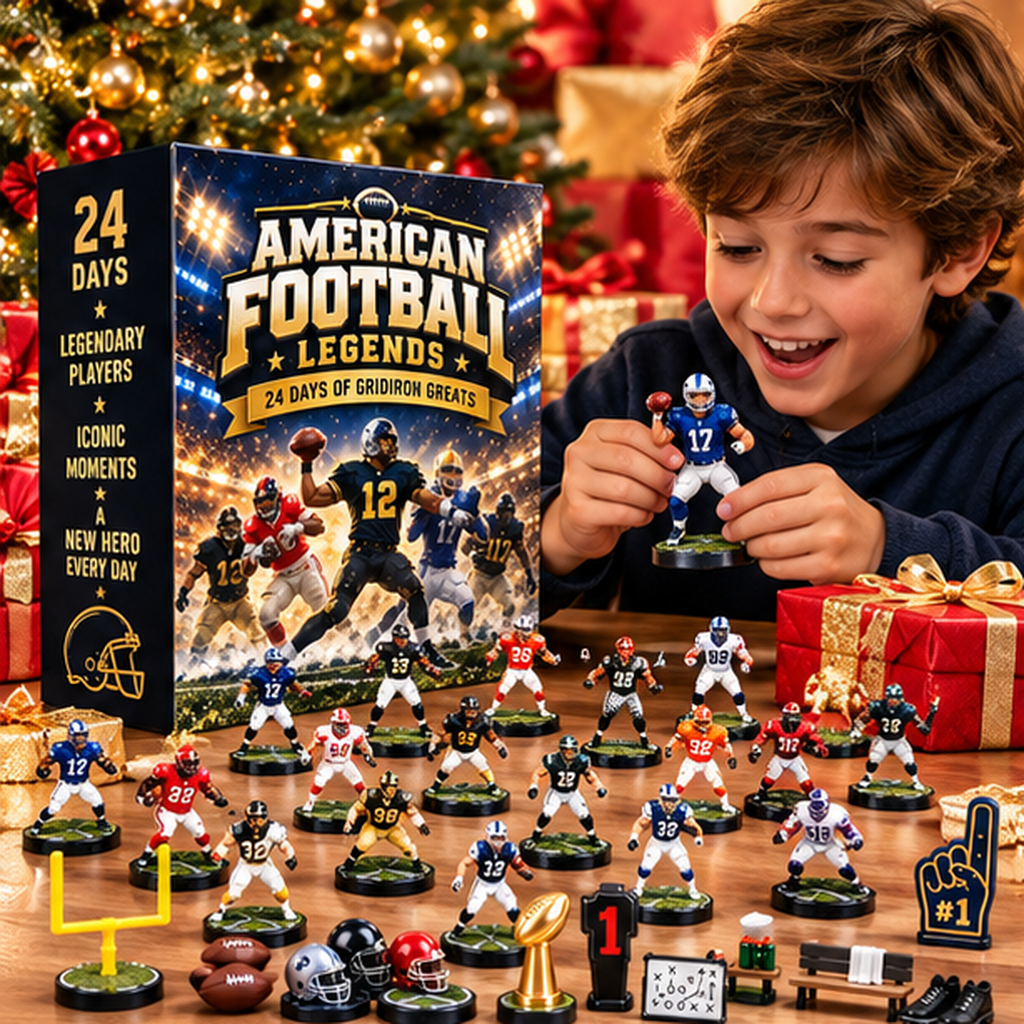 🏈 American Football Legends – 24 Days of Gridiron Greats Advent Calendar 🎄 | Football Collectibles & Christmas Gift