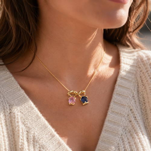Mom and children necklace