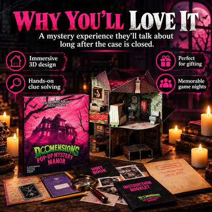 🎲 Flash Sale 50% OFF –3D Pop-Up Mystery Manor – Immersive Murder Mystery Puzzle Game