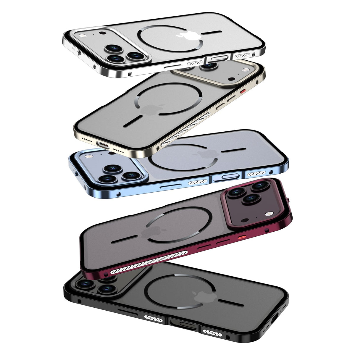 For iPhone 18 Pro Max Magnetic Metal Armor Case – Slim Premium Protection