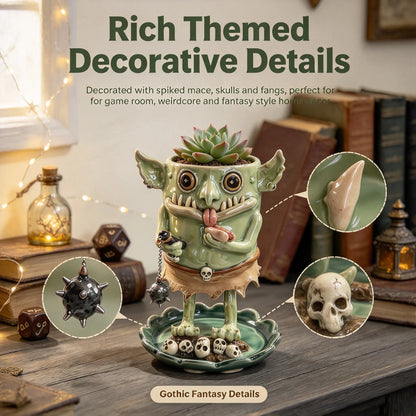 🤣🪴The Goblin Pot — Handmade Ceramic Monster Planter That Gives Your Plants a Face