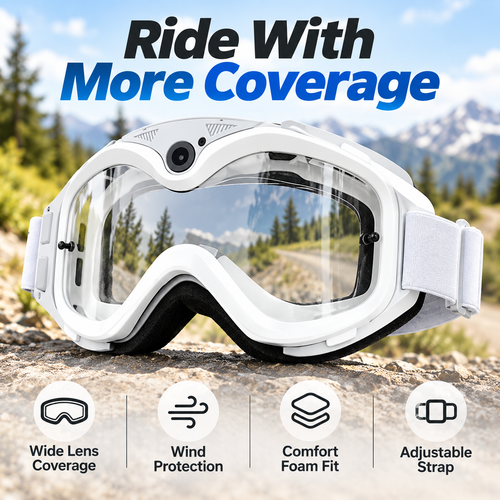 🥽 Wide-View Cycling Goggles – Wind & Dust Protection for Outdoor Riding