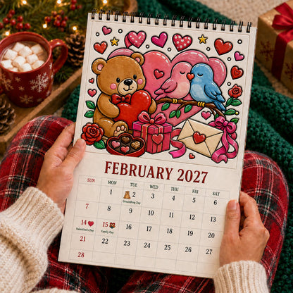 Color The Year 2027 Trace-By-Groove Creative Calendar - Image 4