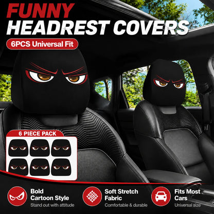 🔥Halloween Scary Face Car Headrest Covers (2-Pack) 🚗