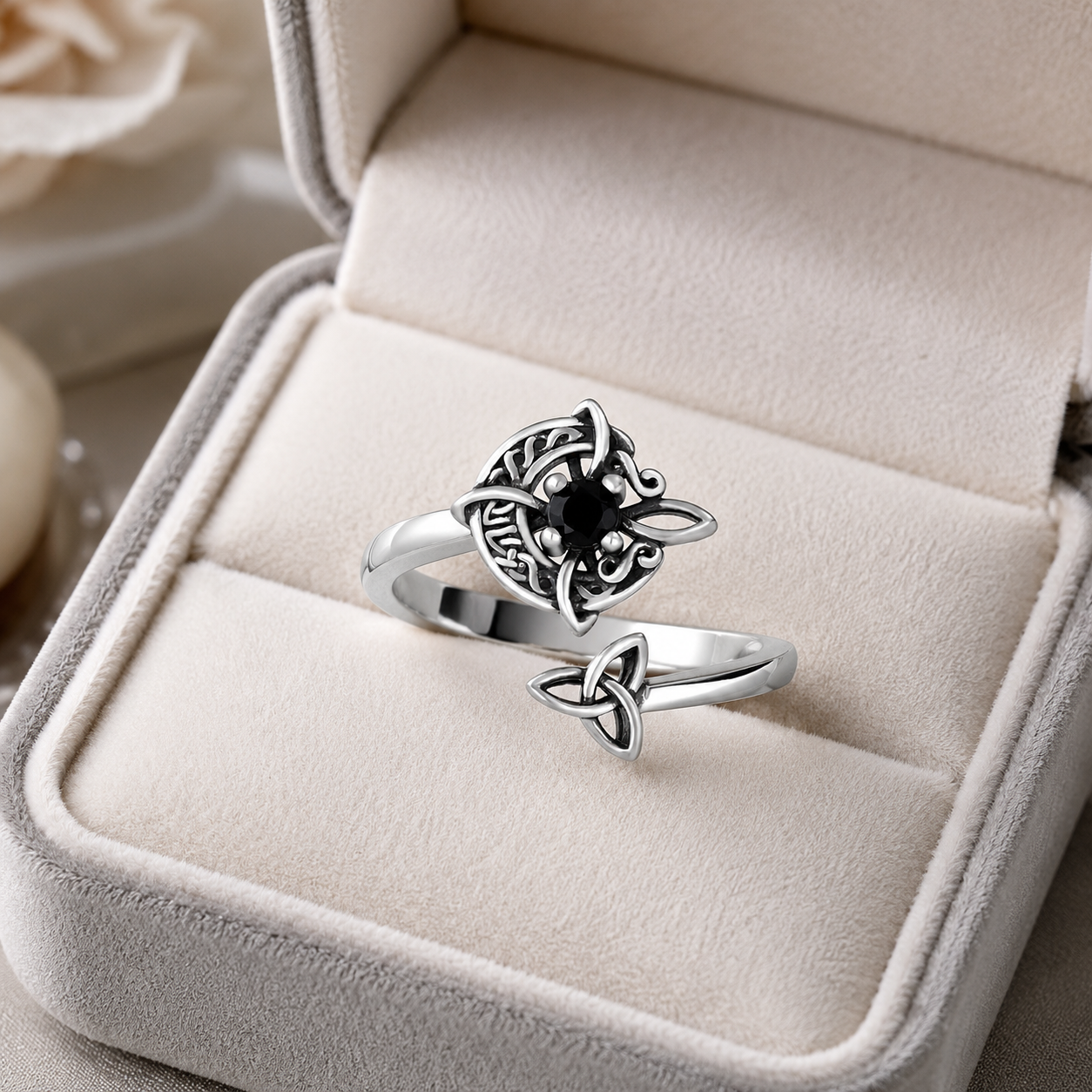 Gothic Witch Knot Ring-Adjustable Open Ring
