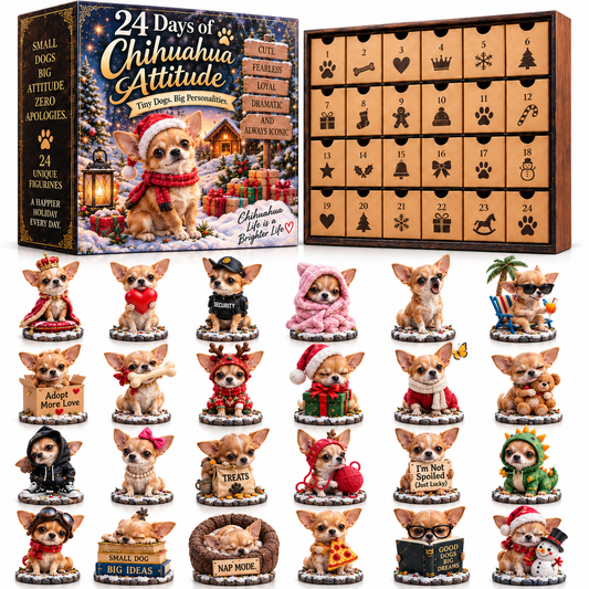 🐾 Small Dog, Big Attitude?! ❤️ 2026 Chihuahua Christmas Collection – 24 Days of Tiny Personalities & Big Love! 🎄