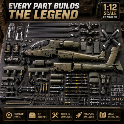 🚁 Attack Helicopter Model Kit ✨ Build Your Own Military Aviation Legend