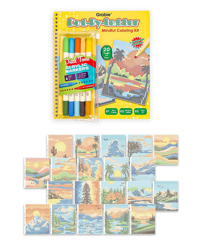 Dot-By-Letter Mindful Coloring Kit
