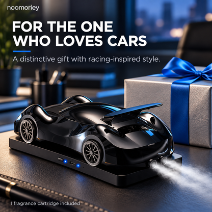 🏎️ Racing Car Aroma Diffuser – Dual Exhaust Mist, 6 Colors & Fragrance Cartridge Included ✨