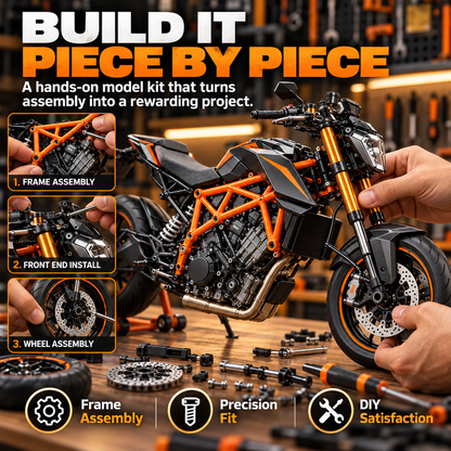 🔥 Limited-Time 49% OFF 🏍️ 1:6 DIY Motorcycle Model Kit – Build a Realistic Mini Bike with a Working Fuel Engine