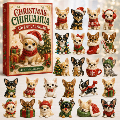 CHRISTMAS KICKOFF 40% OFF - Christmas Chihuahua Advent Calendar 2026 - 24-Day Festive Countdown