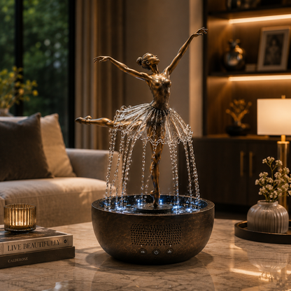 Ballerina Waterfall Bluetooth Speaker Fountain