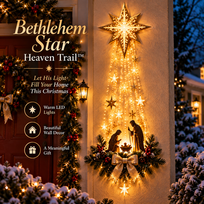 🙏Last Day 49% OFF✨✝️ Bethlehem Star of Faith™ – Lighted Nativity Wall Decor