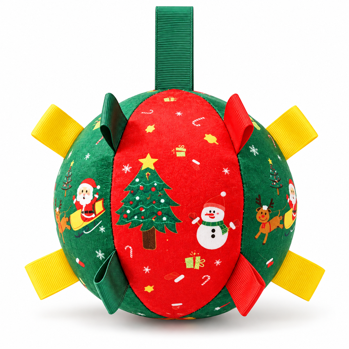 Motion-activated Christmas bounce ball for dogs