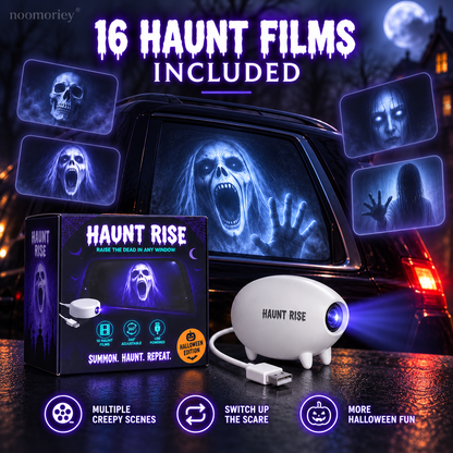 👻 ANIMATED HALLOWEEN PROJECTOR | 16 Spooky Projection Films for Windows, Walls & Party Decor