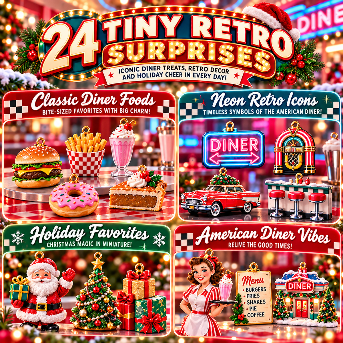🍩 1950s American Diner Christmas