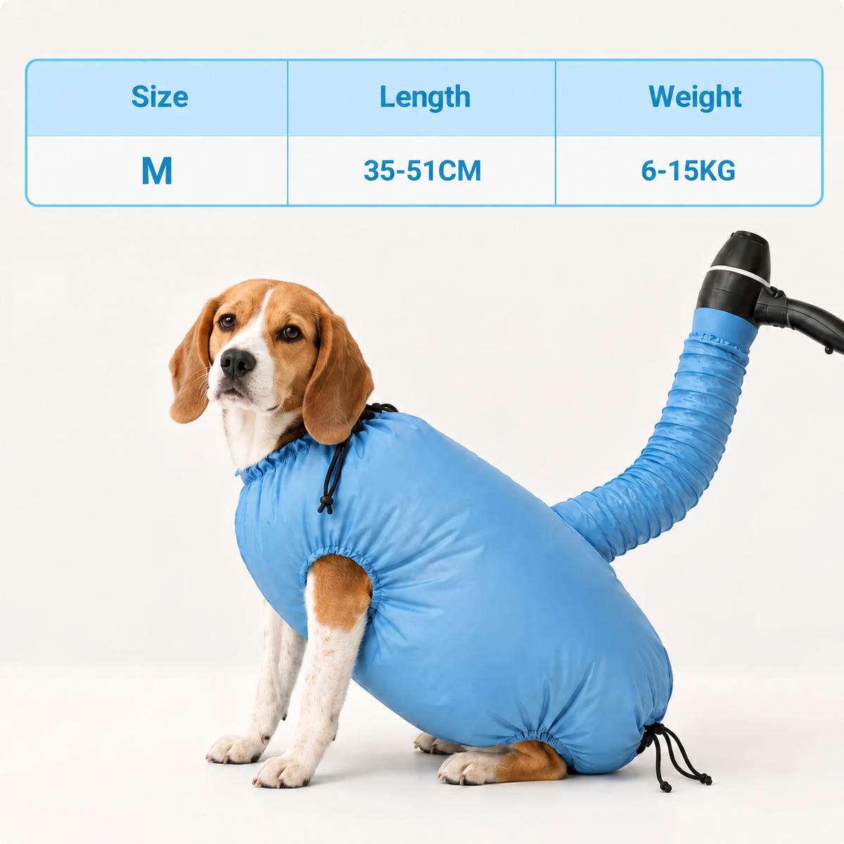 🐶🐱 Pet Drying Bag – Hands-Free Hair Dryer Wrap for Dogs & Cats 💨