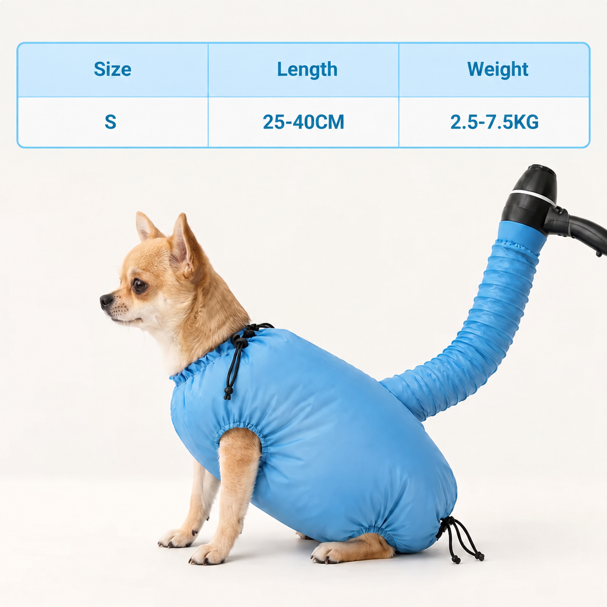 🐶🐱 Pet Drying Bag – Hands-Free Hair Dryer Wrap for Dogs & Cats 💨