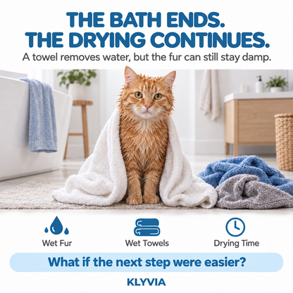 🐶🐱 Pet Drying Bag – Hands-Free Hair Dryer Wrap for Dogs & Cats 💨