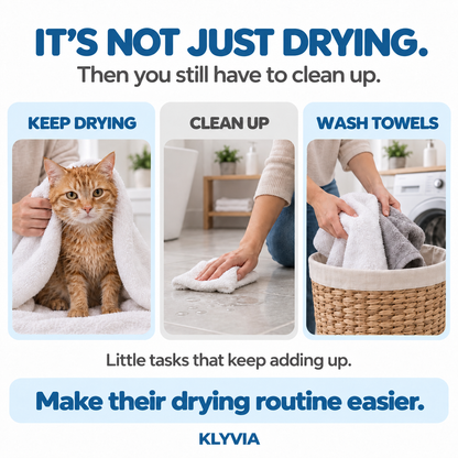 🐶🐱 Pet Drying Bag – Hands-Free Hair Dryer Wrap for Dogs & Cats 💨