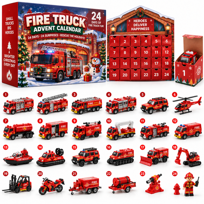 🚨 WEE-OOO! WEE-OOO! 🔥Christmas Fire Truck Surprise Collection！！！🚒