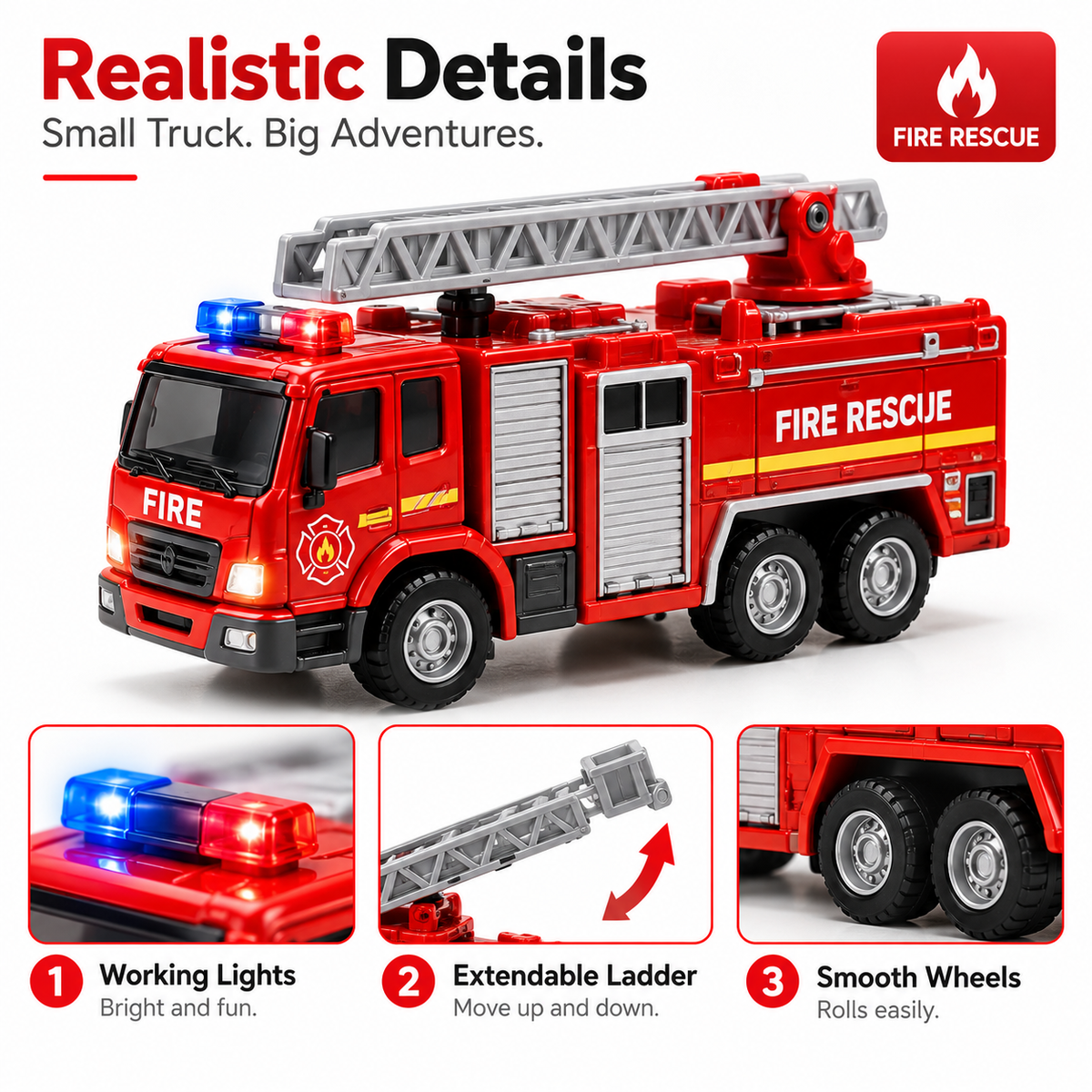🚨 WEE-OOO! WEE-OOO! 🔥Christmas Fire Truck Surprise Collection！！！🚒