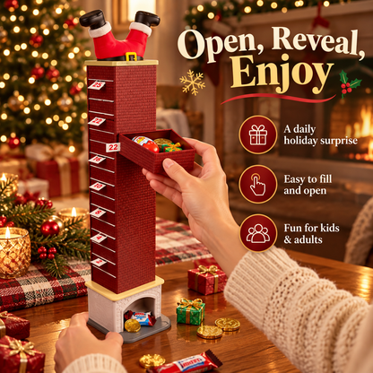 🎅 Christmas Chimney Advent Calendar – 25-Day Candy Surprise Countdown 🎄