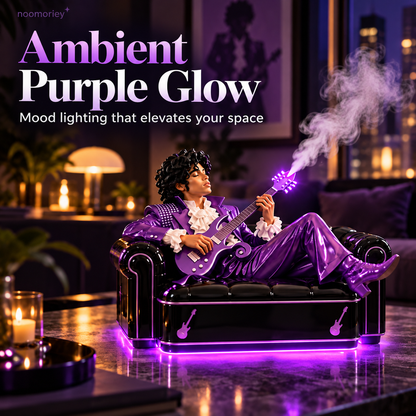 🎸 Purple Rockstar Mist Diffuser – Guitar-Shaped Humidifier with LED Mood Lighting, Unique Music-Inspired Home Décor & Gift