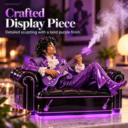 🎸 Purple Rockstar Mist Diffuser – Guitar-Shaped Humidifier with LED Mood Lighting, Unique Music-Inspired Home Décor & Gift