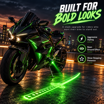 ⚔️ Neon Katana Motorcycle Ground Projection Light – Eye-Catching LED Sword Effect for Night Riders