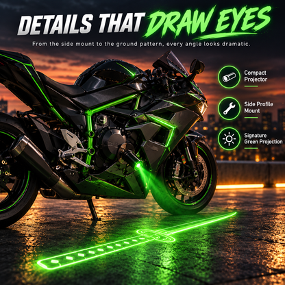 🏍️Motorcycle Devil Wing Projection Lights – Cool LED Ground Lighting for Riders!