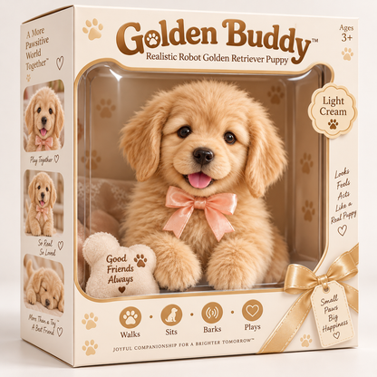 🔥 Limited-Time 49% OFF – Golden Buddy™ Realistic Robot Golden Retriever Puppy
