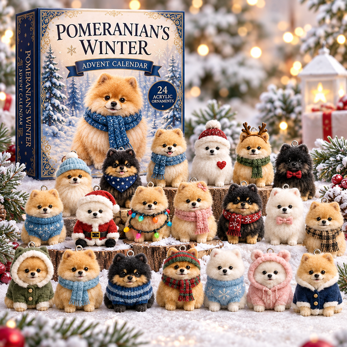 🐶🐾 Pomeranian Advent Calendar – 24 Days of Fluffy Christmas Surprises