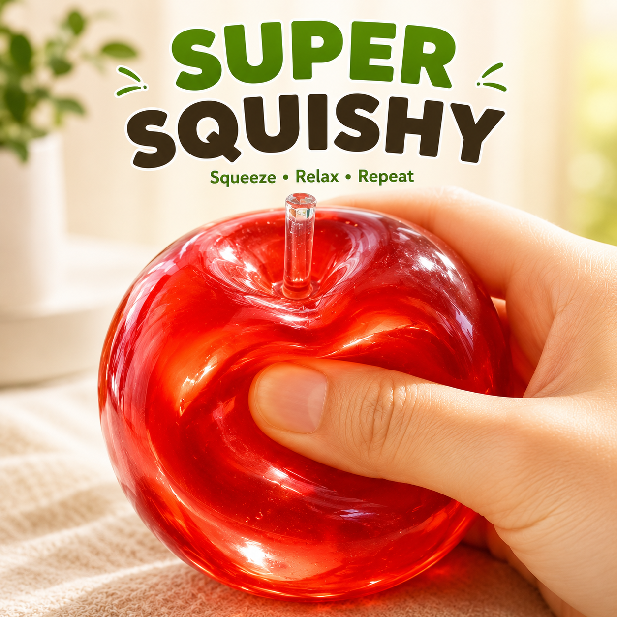 All-natural and safe for babies🍎 Viral Apple Squishy Set – Soft, Cute & Addictively Satisfying ✨