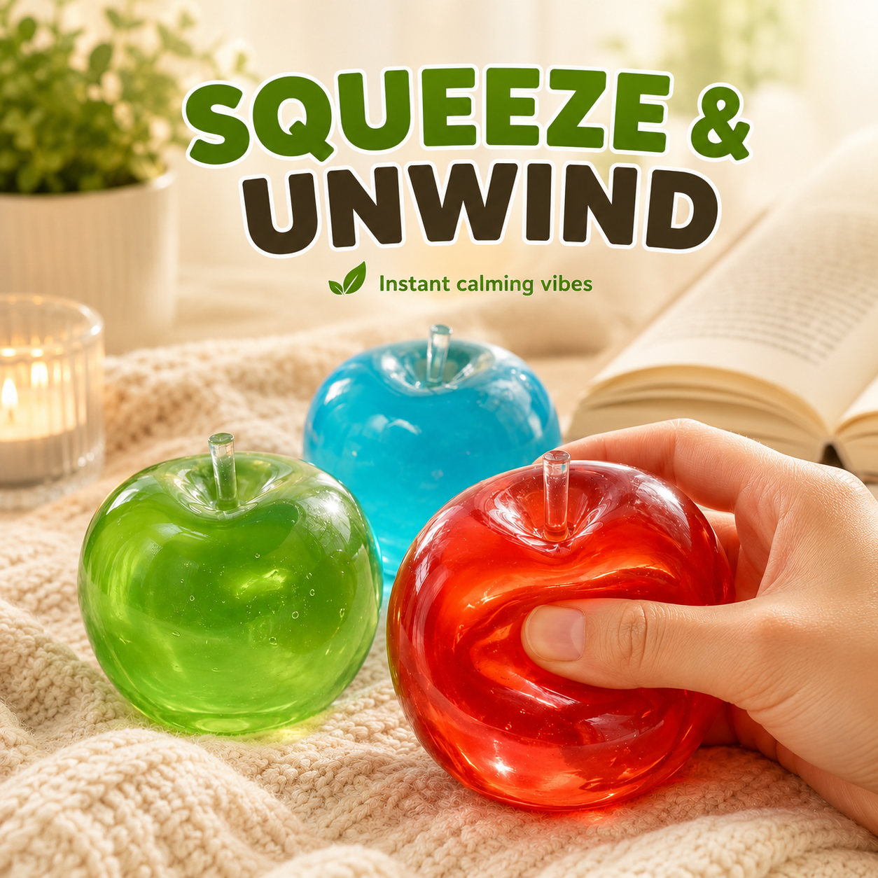 All-natural and safe for babies🍎 Viral Apple Squishy Set – Soft, Cute & Addictively Satisfying ✨