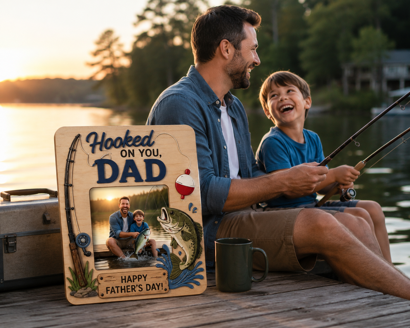 Personalized Wooden Dad Photo Frame | Father’s Day Gift