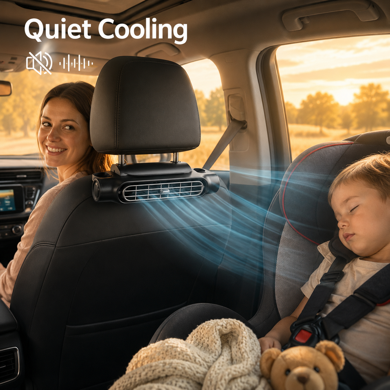 ☀️SUMMER SALE 48% OFF❄️💨 Powerful Airflow Car Seat Fan