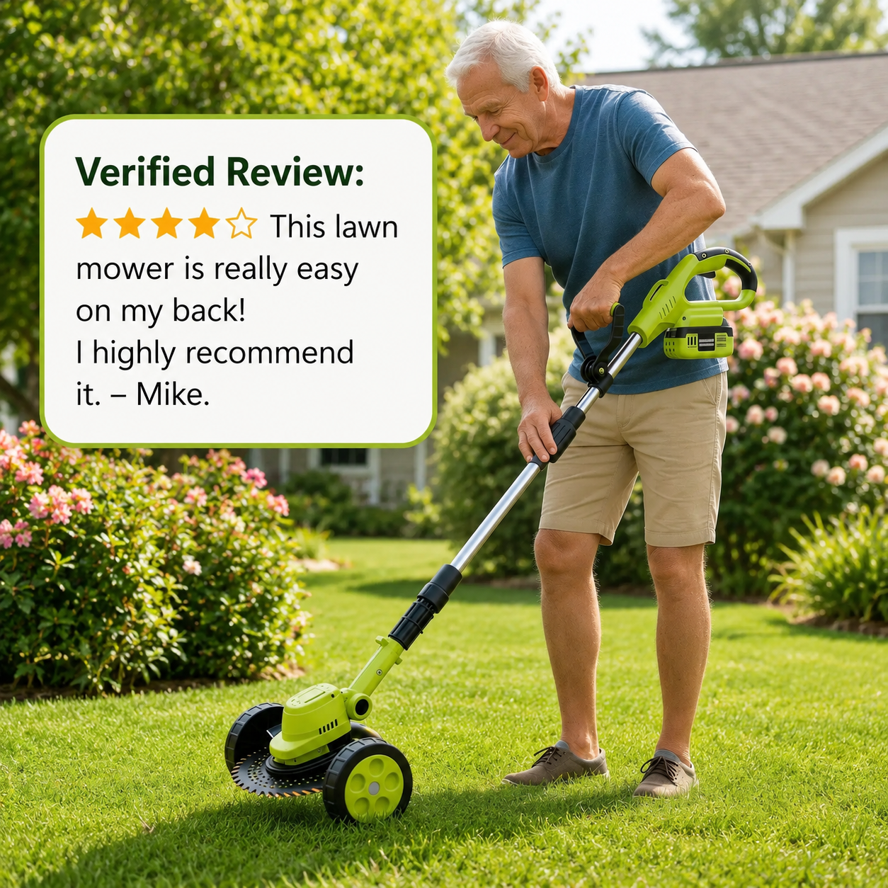 3-in-1 Cordless String Trimmer, Edger & Mini Mower – 2 Batteries Included