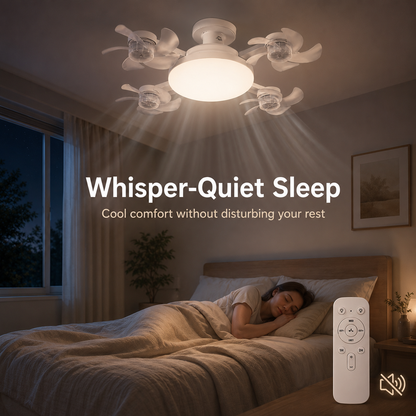 ❄️LAST DAY-50% OFF💡 2-in-1 Ceiling Fan Light 🔧No Wiring • No Tools • Just Screw It In